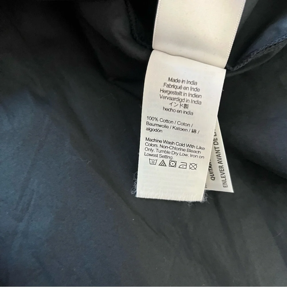 J. Crew Cinched-Waist Cotton Poplin Dress Whimsigoth Black Size 10